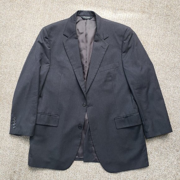 JoS A Bank Signature Collection Wool Blazer Sport Coat Men's 44R Black - Picture 10 of 11